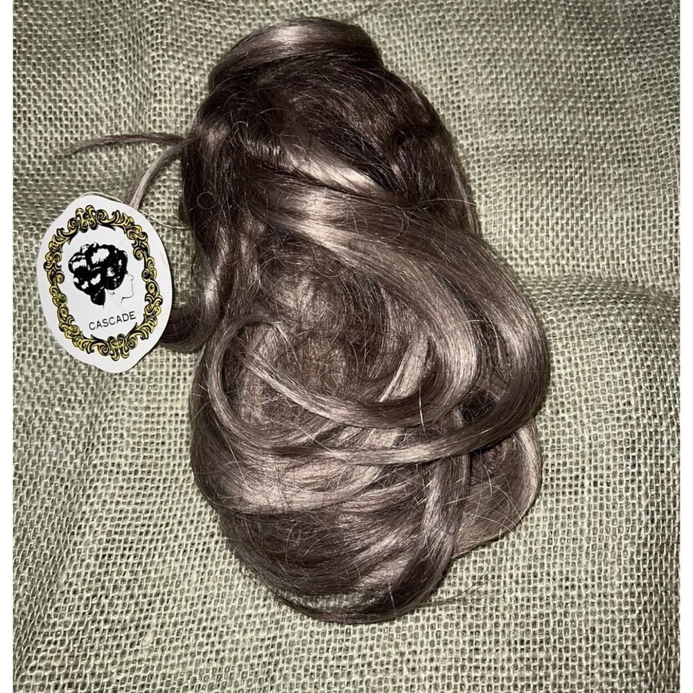 Vintage Indonesian Real Human Hair Wig Cascade Brown New